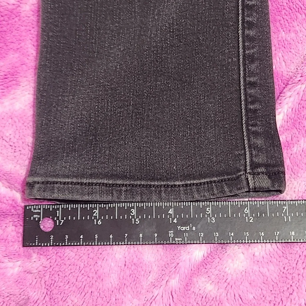 Hollister Slim Straight Jeans‎ Dark Wash Distressed Pockets Size 34x32
